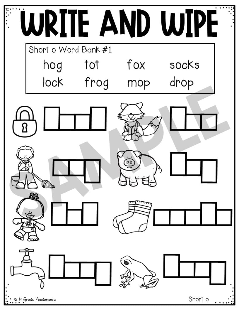 Short O Worksheets Phonics Activities 1st Grade Pandamania Short O Worksheets Phonics Activities 1st Grade Pandamania