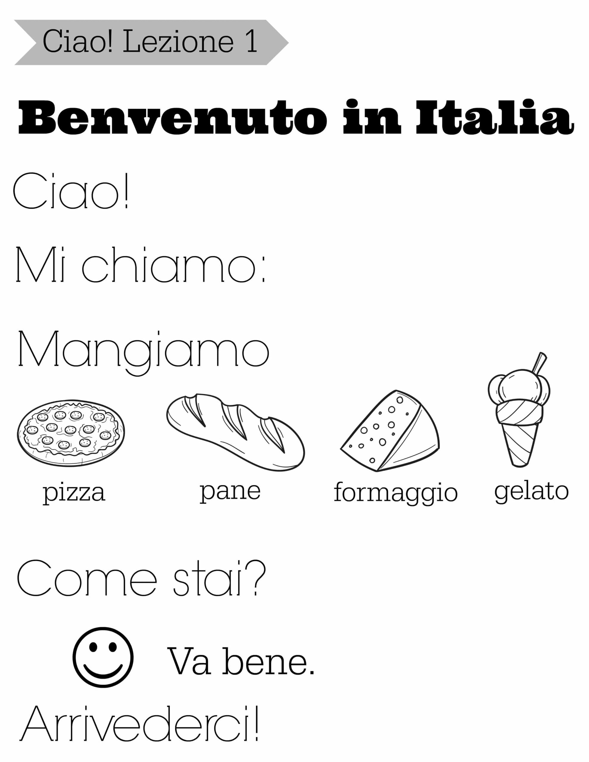 Free Printable Worksheets About Italy