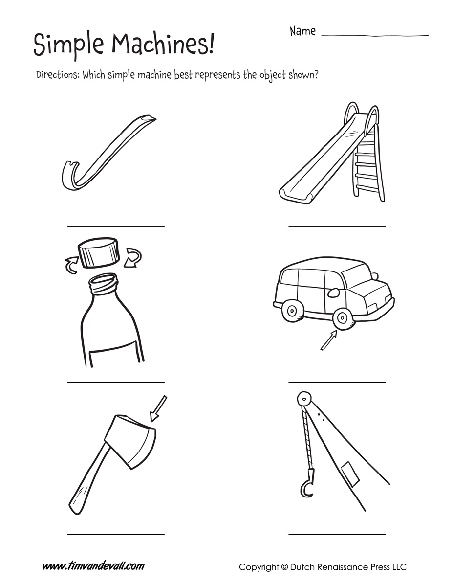 Simple Machines Worksheet Tim s Printables