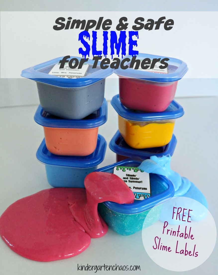 Simple Safe Slime Recipe For Teachers With Free Printable