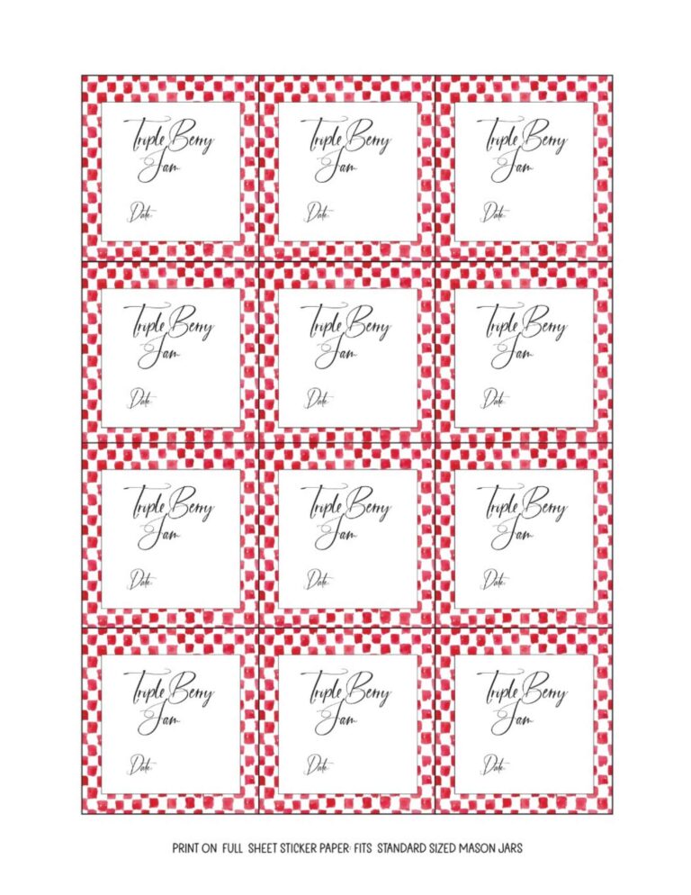 Simply Pretty Jam Jar Labels Free Printable In 4 Styles 
