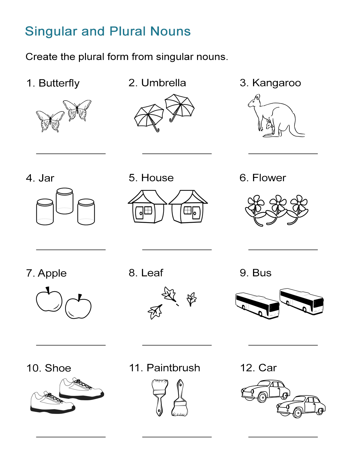 Singular And Plural Nouns Worksheet ALL ESL