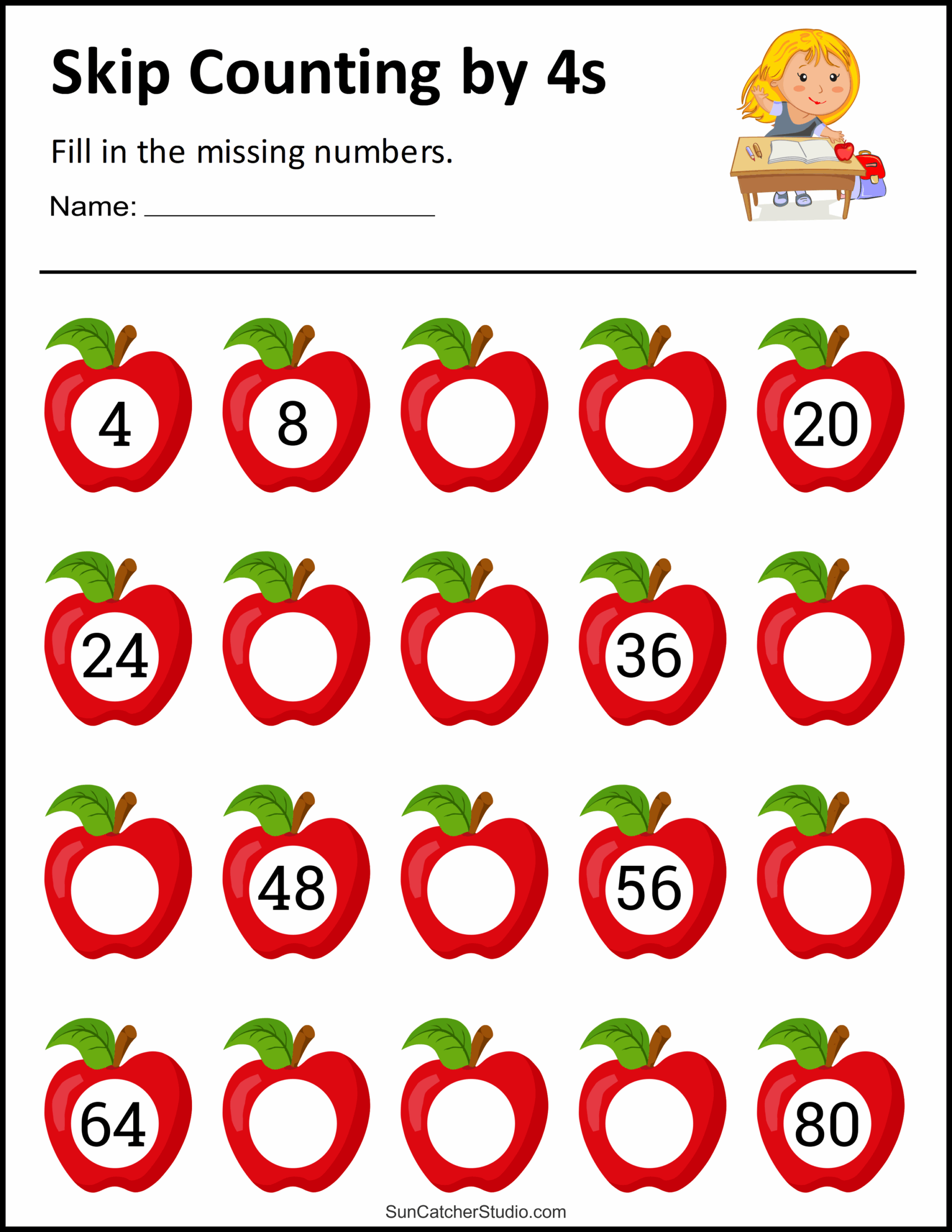 Skip Counting Worksheets And Charts Free Printables Monograms 