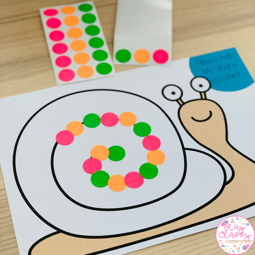 Snail Fine Motor Printable Stay Classy Classrooms