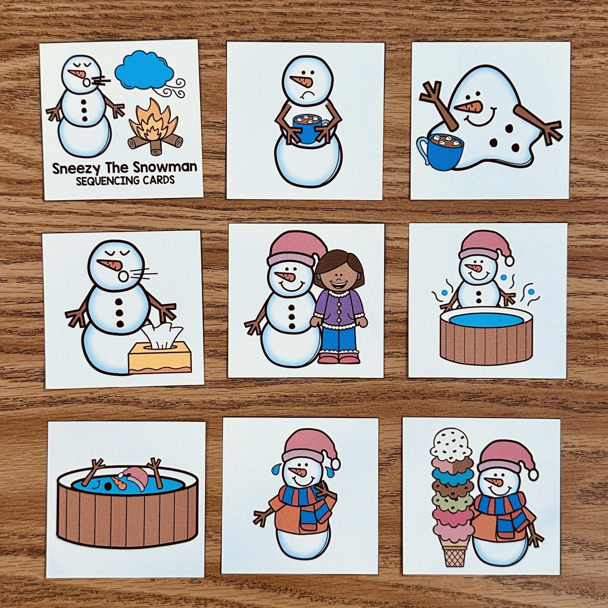 Sneezy The Snowman Sequencing Activities Simply Kinder Plus Sneezy The Snowman Sequencing Activities Simply Kinder Plus