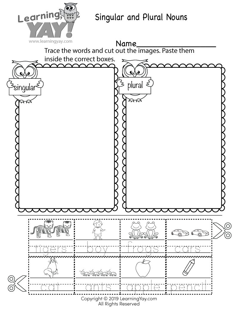 Free Printable Worksheets On Noun Plurals