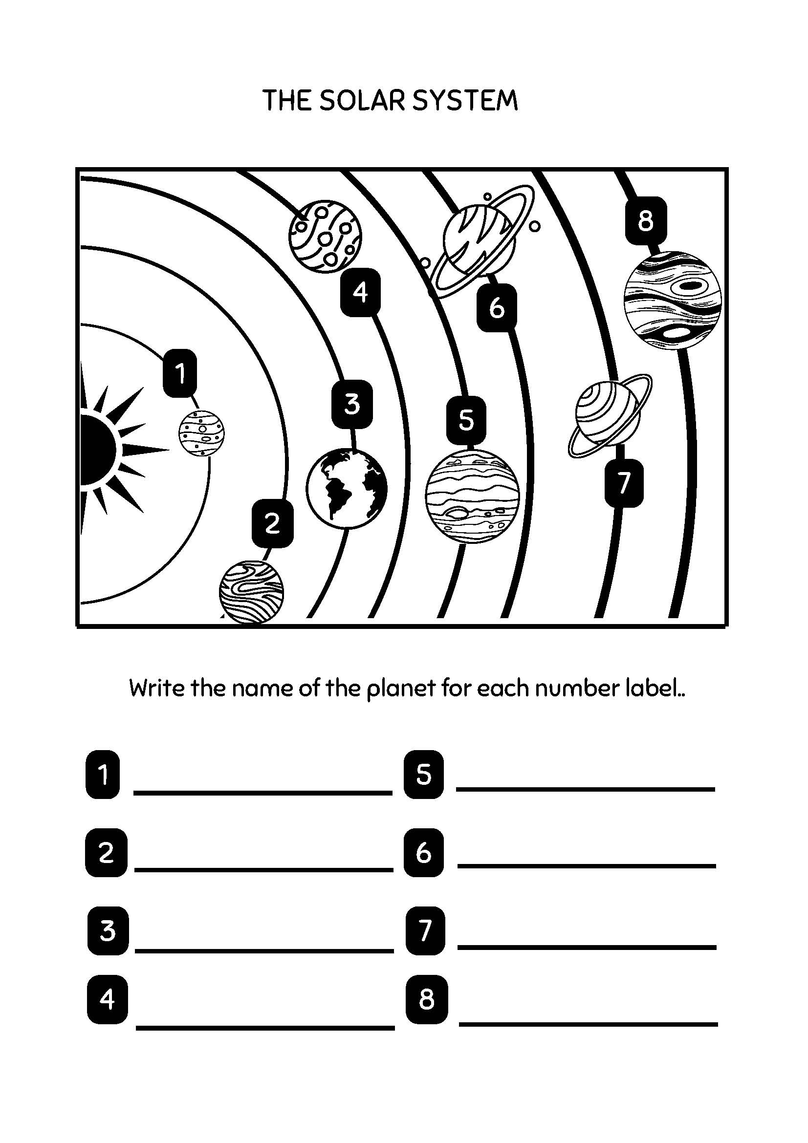 Space Science Worksheets For Kids 3rd 4th Grade With Answer Key Made By Teachers