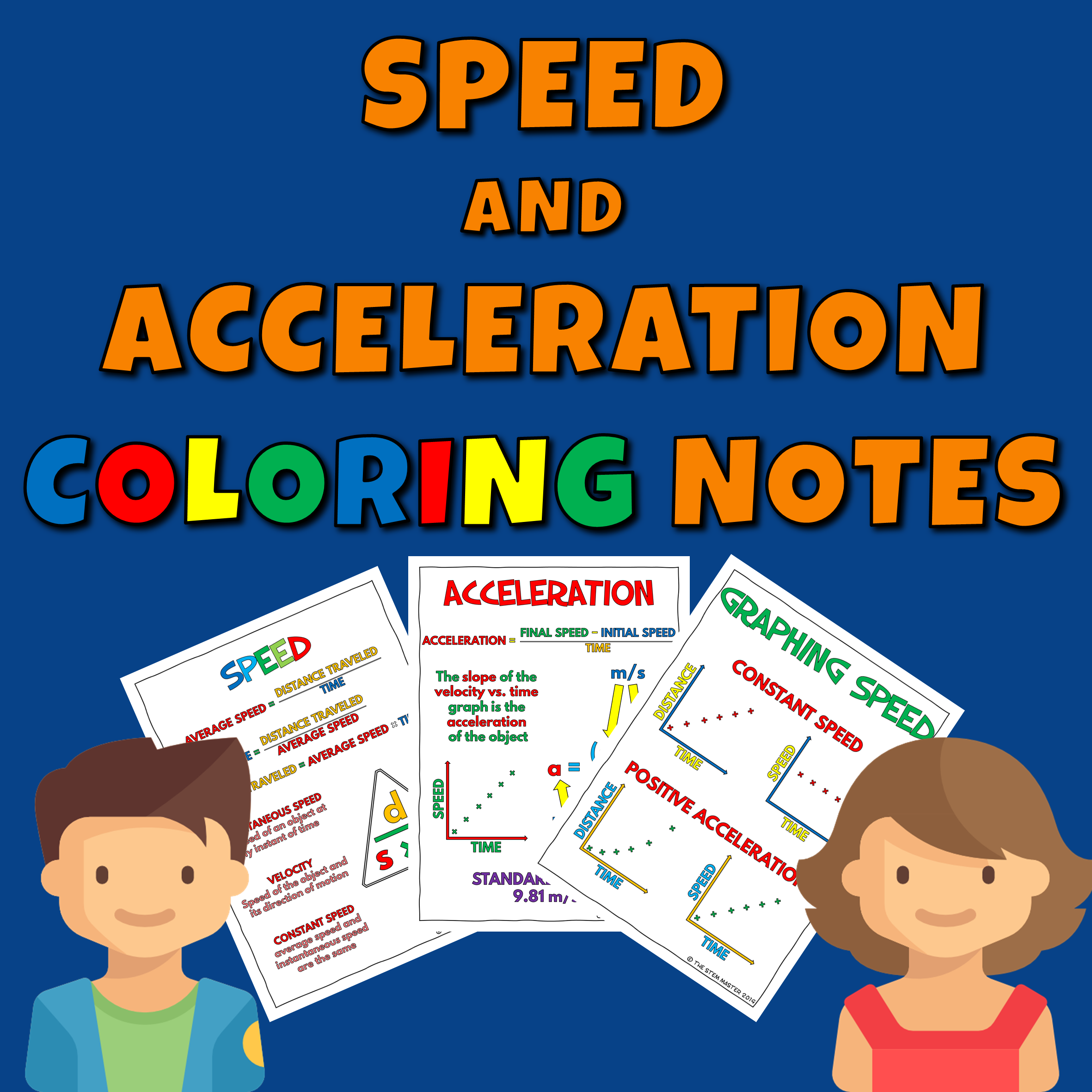Speed And Acceleration Coloring Notes Made By Teachers