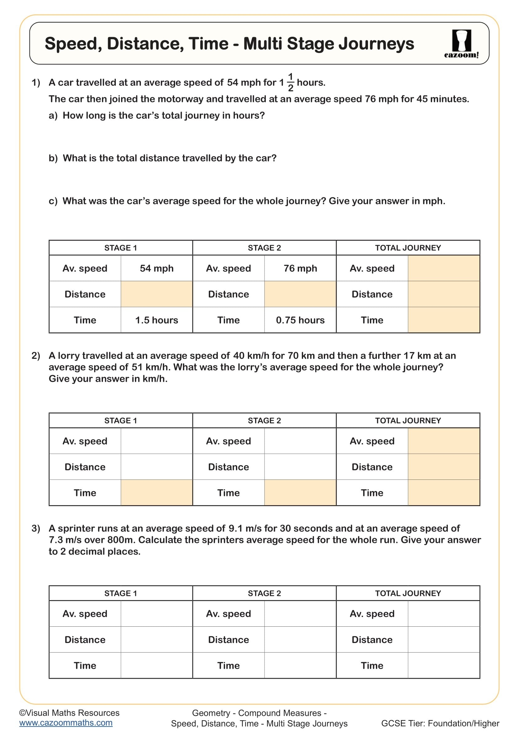 Free Printable Worksheets Distance Formula