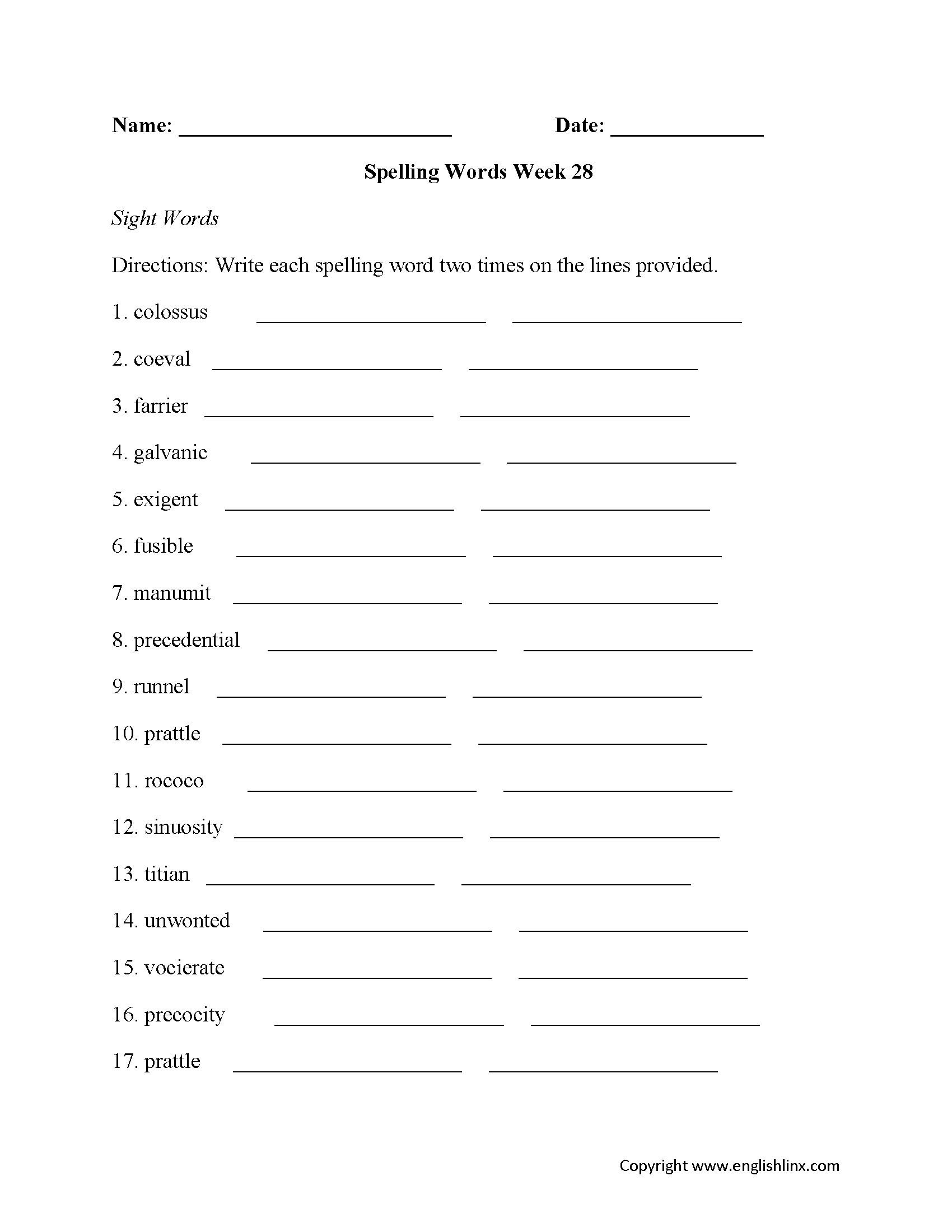 Spelling Worksheets High School Spelling Worksheets Worksheets Library