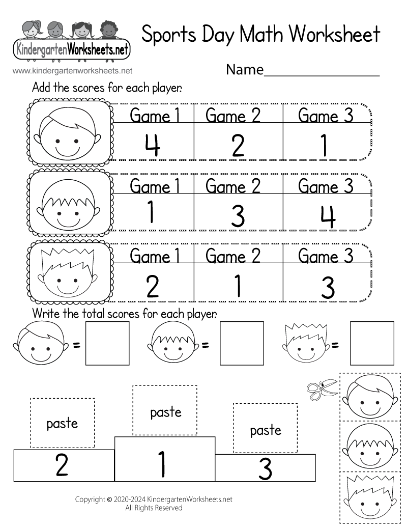 Free Printable Worksheets On Sports