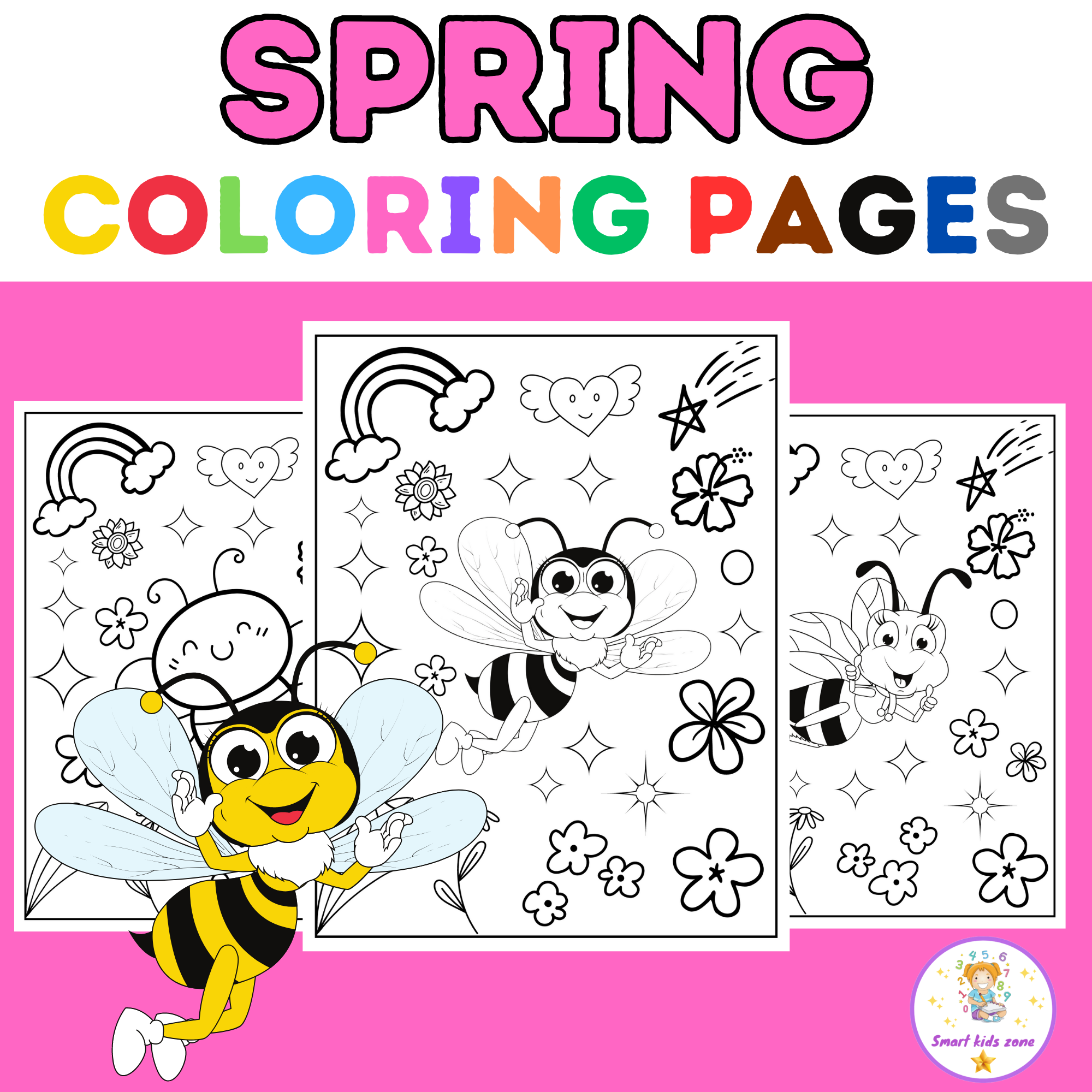 Spring Bee Coloring Pages Spring Coloring Sheets Spring Coloring Pages 