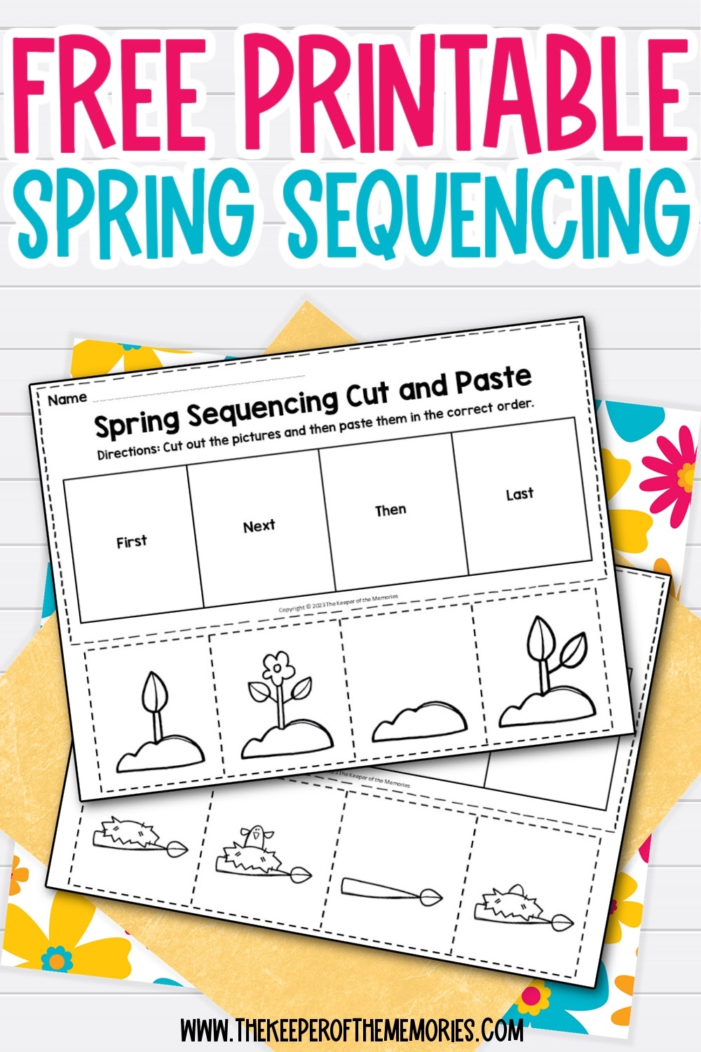 Spring Cut And Paste Sequencing Worksheets