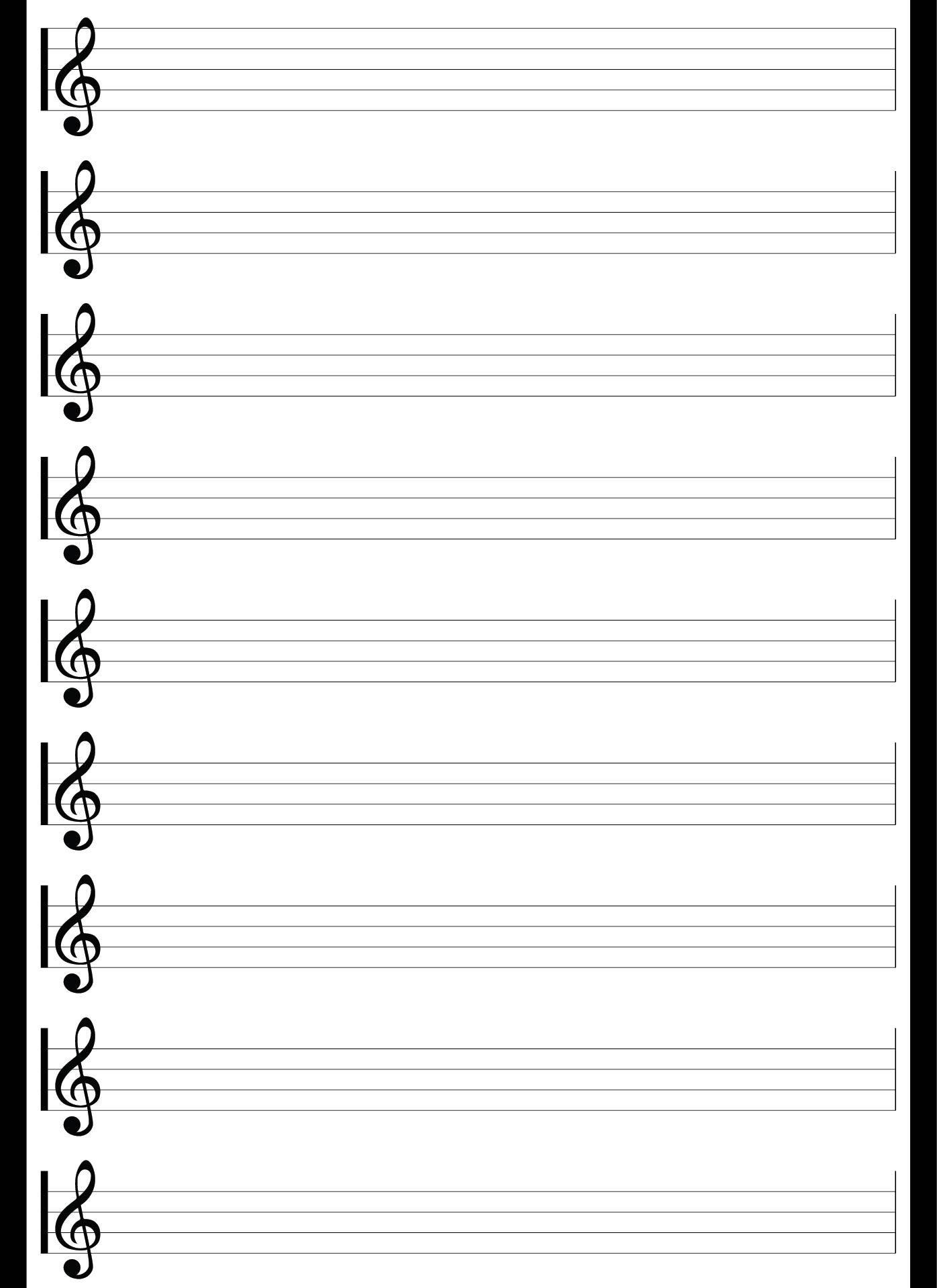 Staff Paper Blank Sheet Music 10 Free PDF Printables Printablee Worksheets Library
