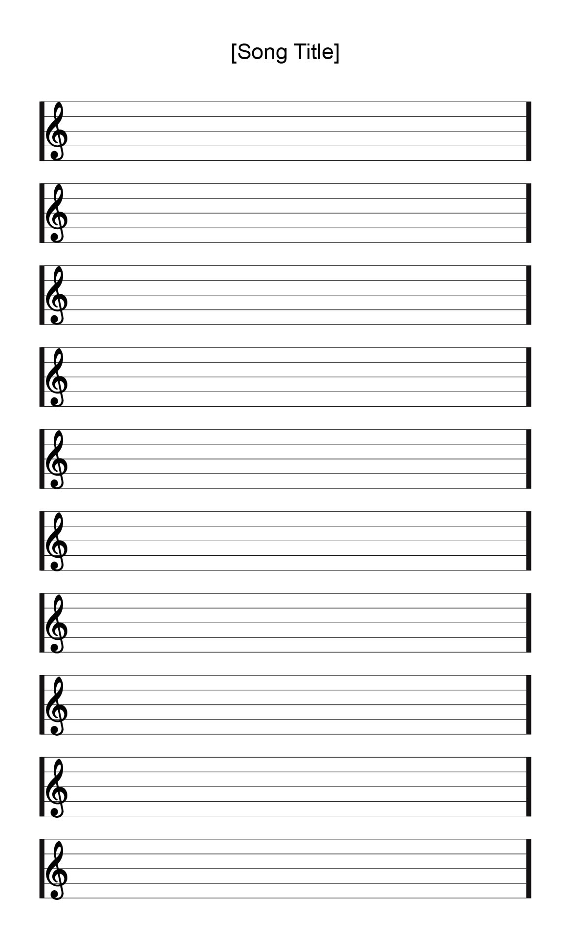 Blank Staff Paper Large Free Printable