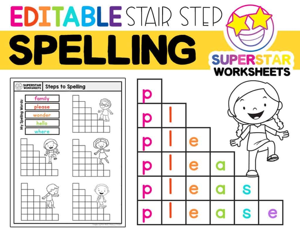 Stair Step Spelling Worksheets Superstar Worksheets Worksheets Library