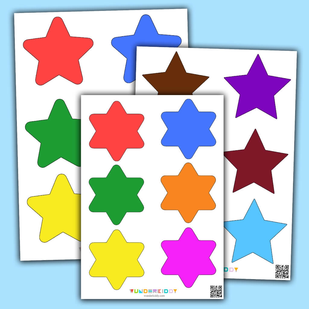 Star Cutouts Printable Craft Template For Kinderfarten