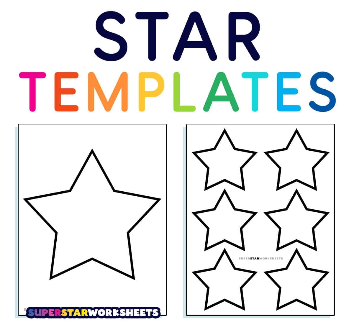 Free Printable Star Shapes Math Worksheet