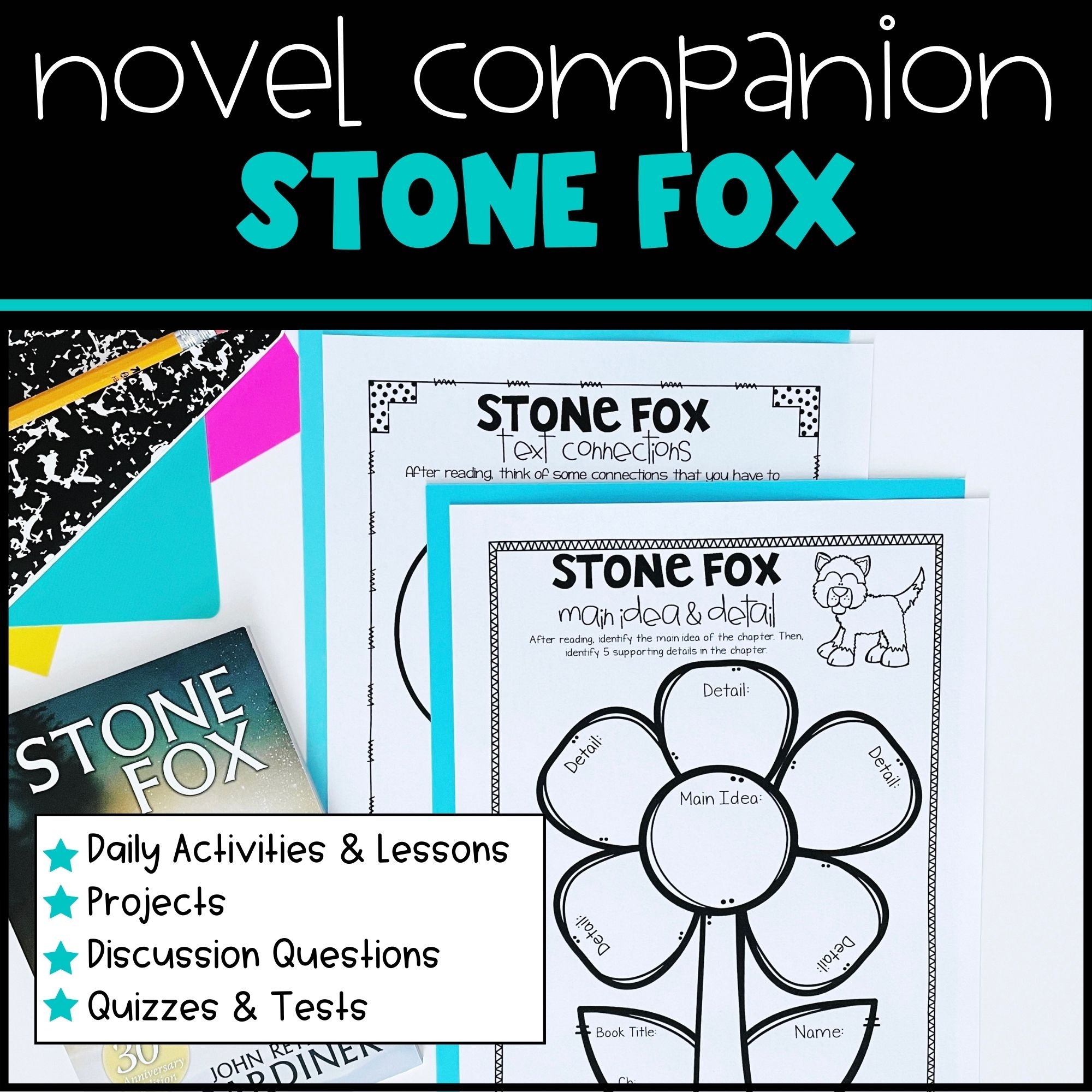 Stone Fox Novel Study Comprehension Questions Vocabulary And 