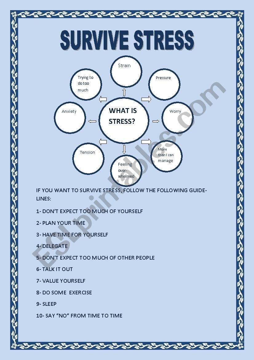 Free Printable Worksheets On Stress Free Printable Worksheets On Stress