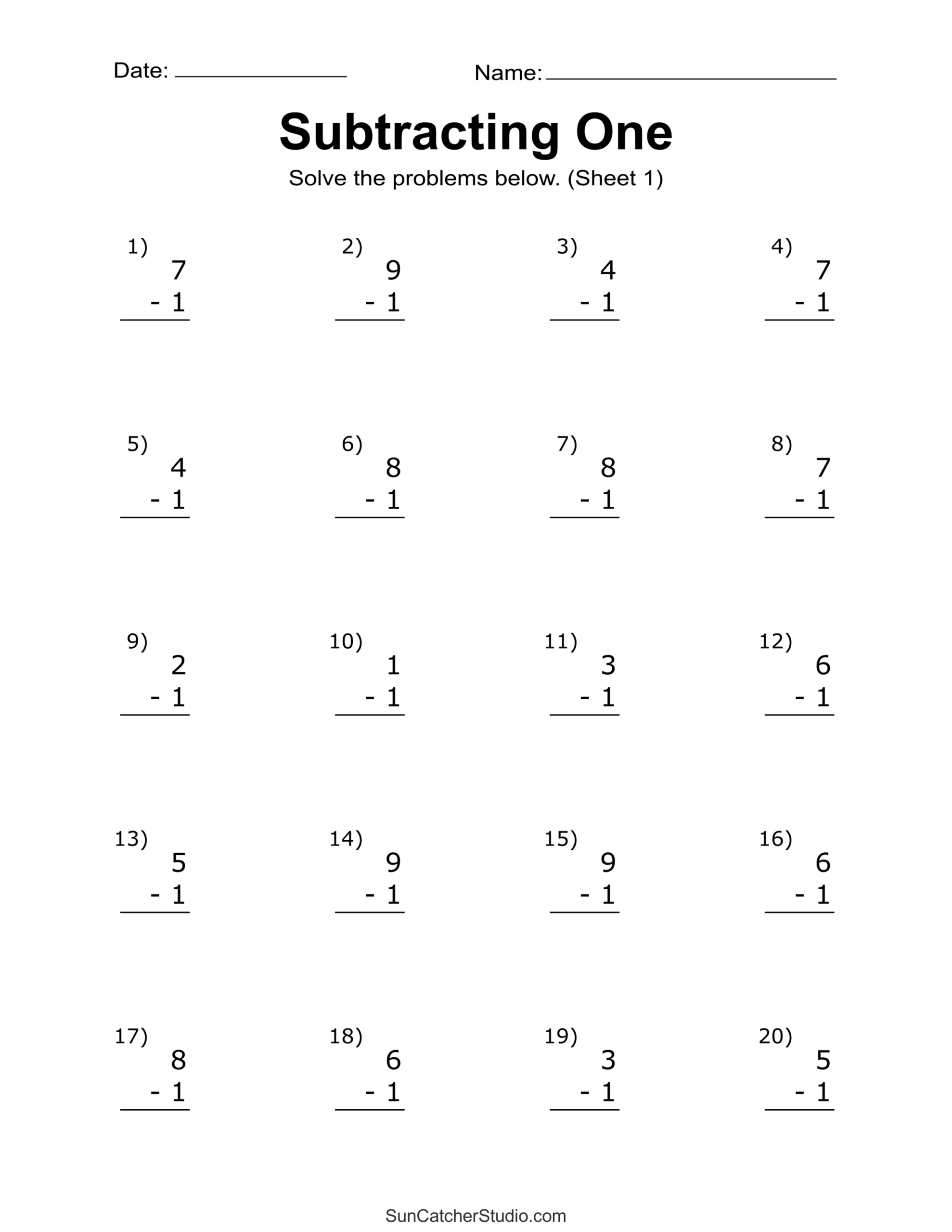 Subtraction Worksheets Free Printable Math Drills Free Printables Monograms Design Tools Patterns U0026 DIY Projects