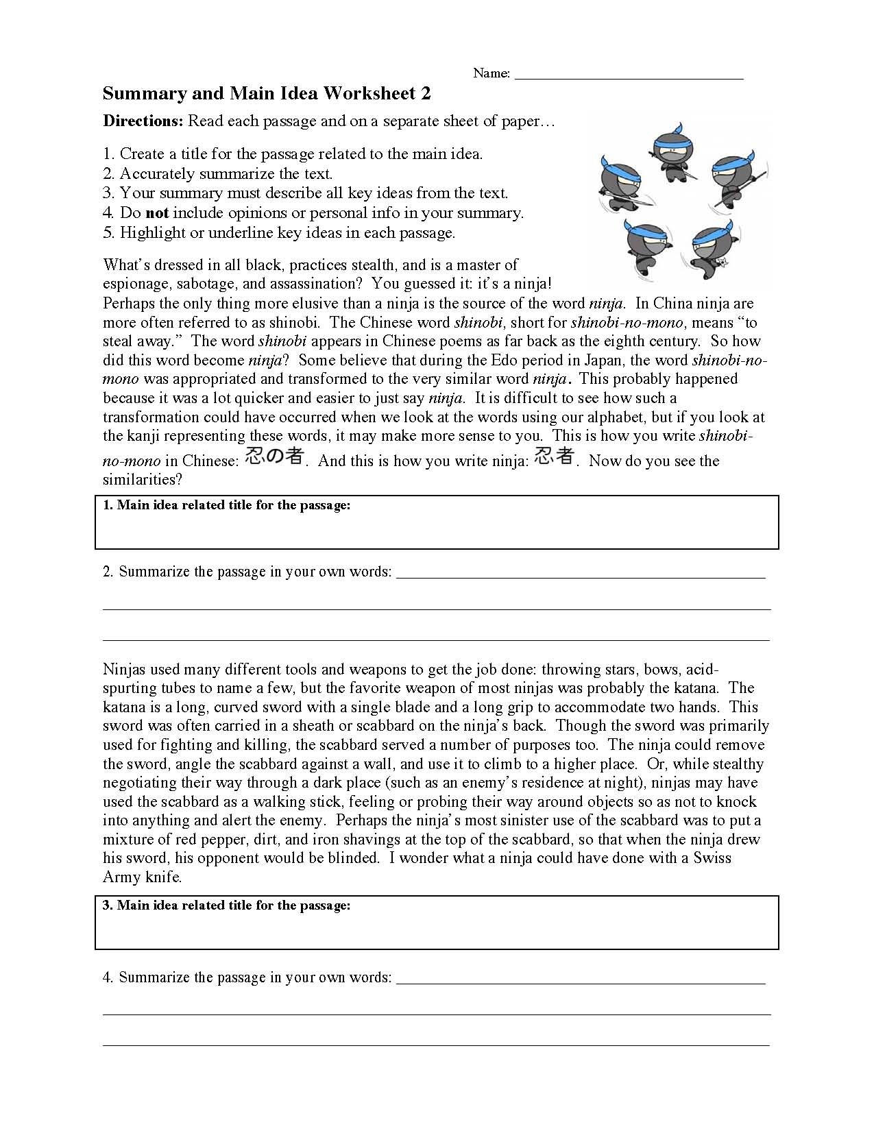 Summarizing Worksheets U0026 Activities Reading Comprehension Summarizing Worksheets U0026 Activities Reading Comprehension