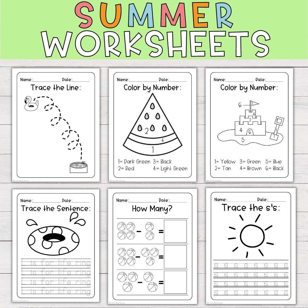 Free Printable Summer Worksheets For Preschool Free Printable Summer Worksheets For Preschool