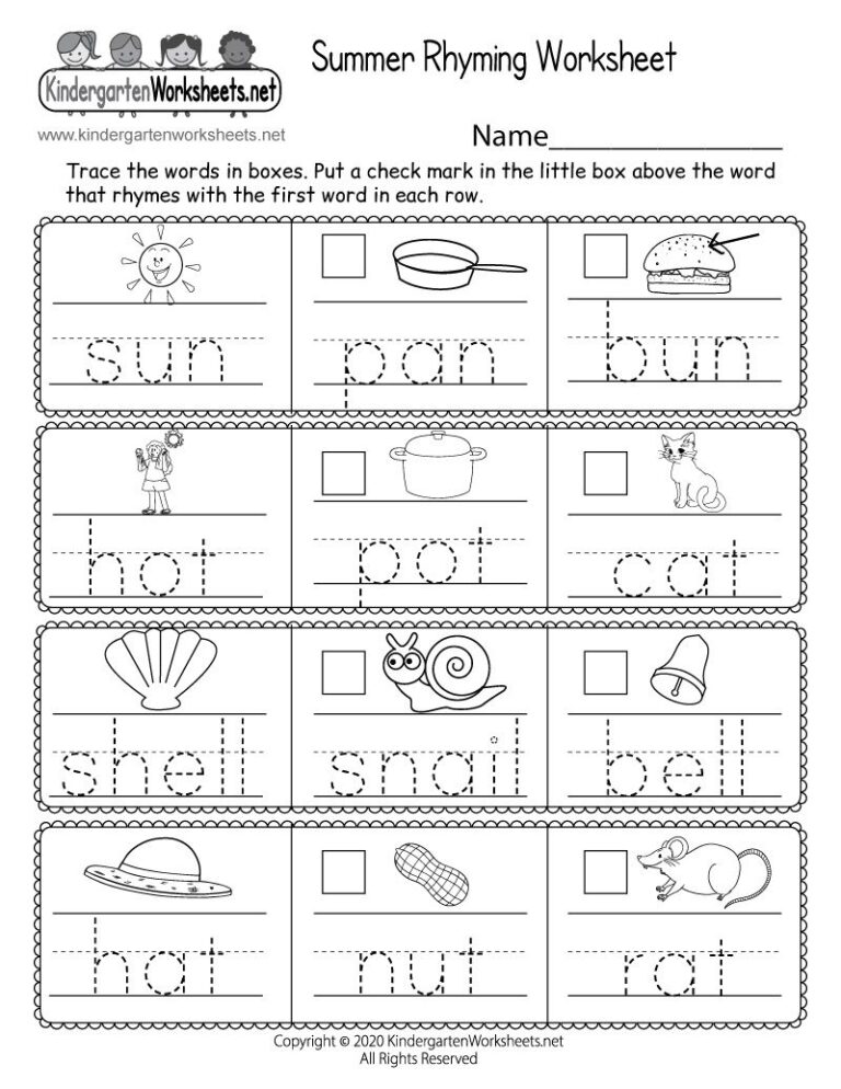 Summer Worksheets