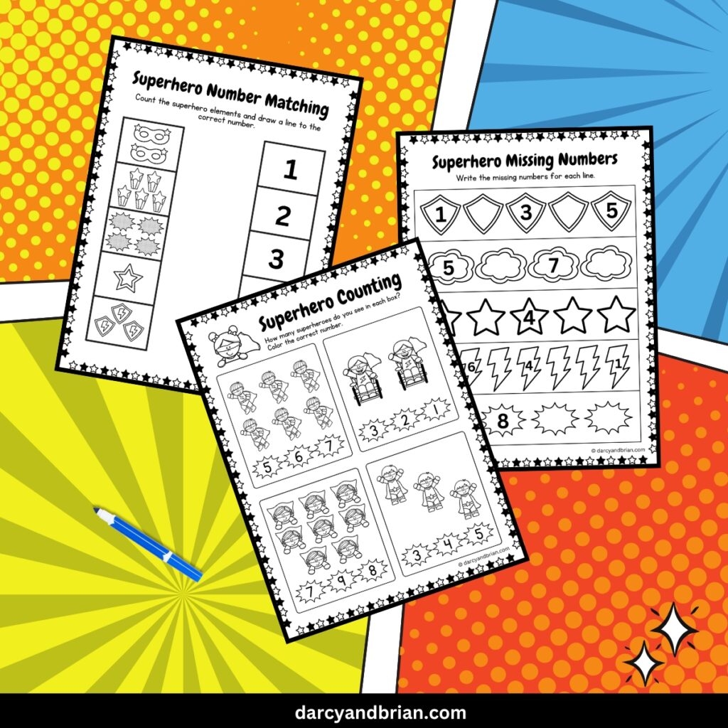 Superhero Math Activities For Preschoolers
