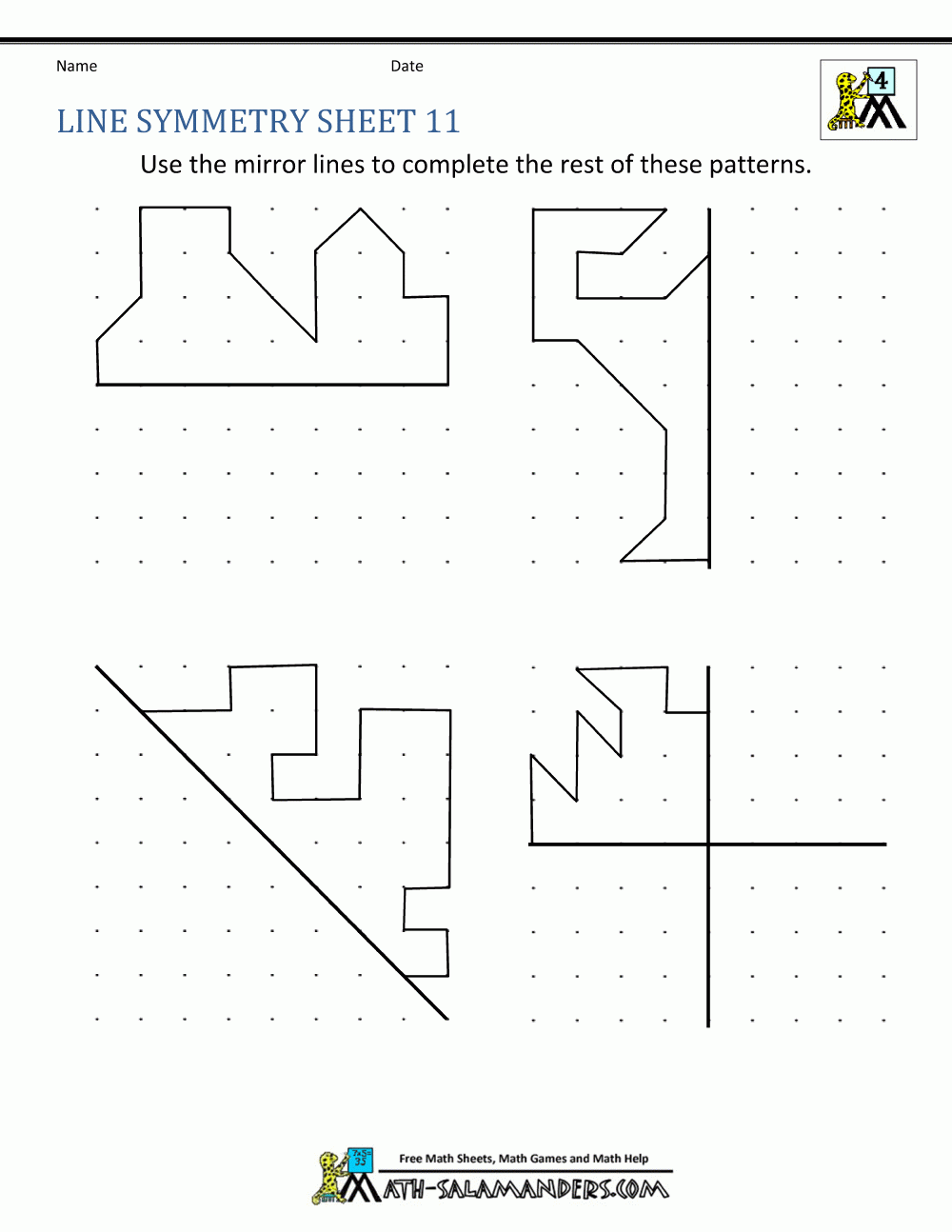 Symmetry Worksheets