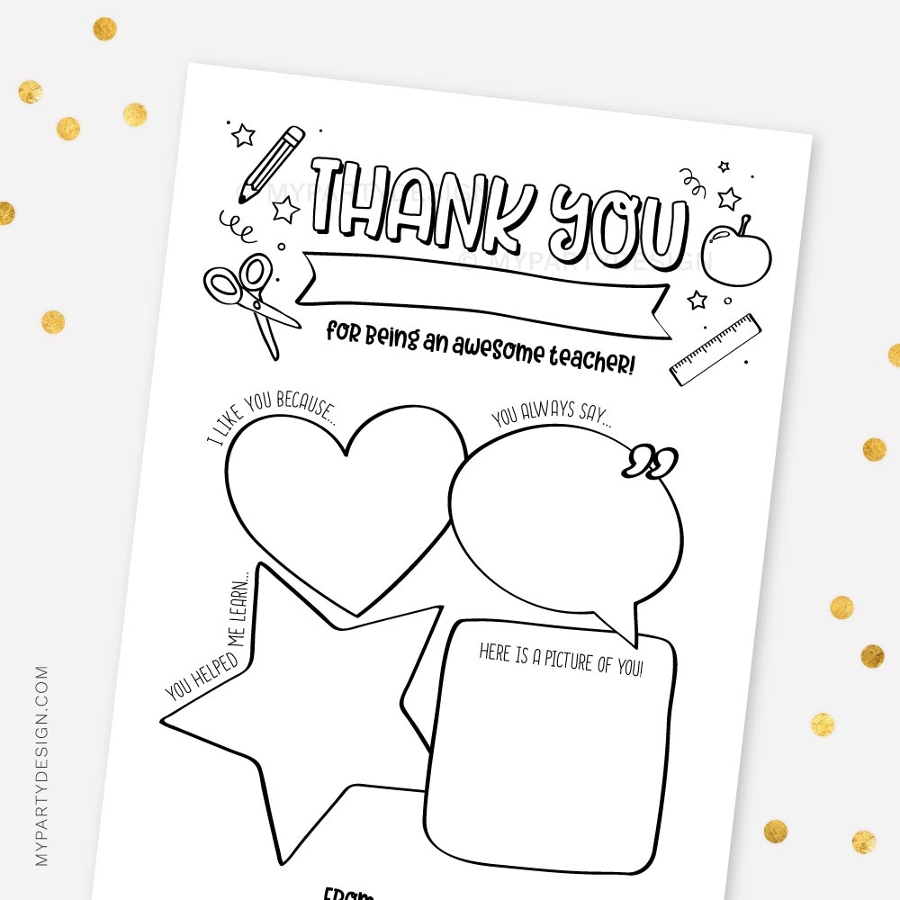 Free Printable Teacher Appreciation Worksheets