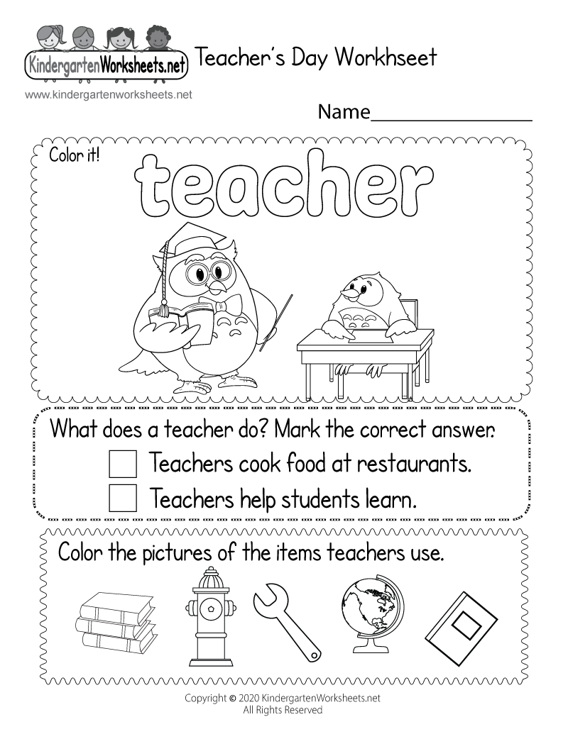 Teacher s Day Worksheet Free Printable Digital U0026 PDF