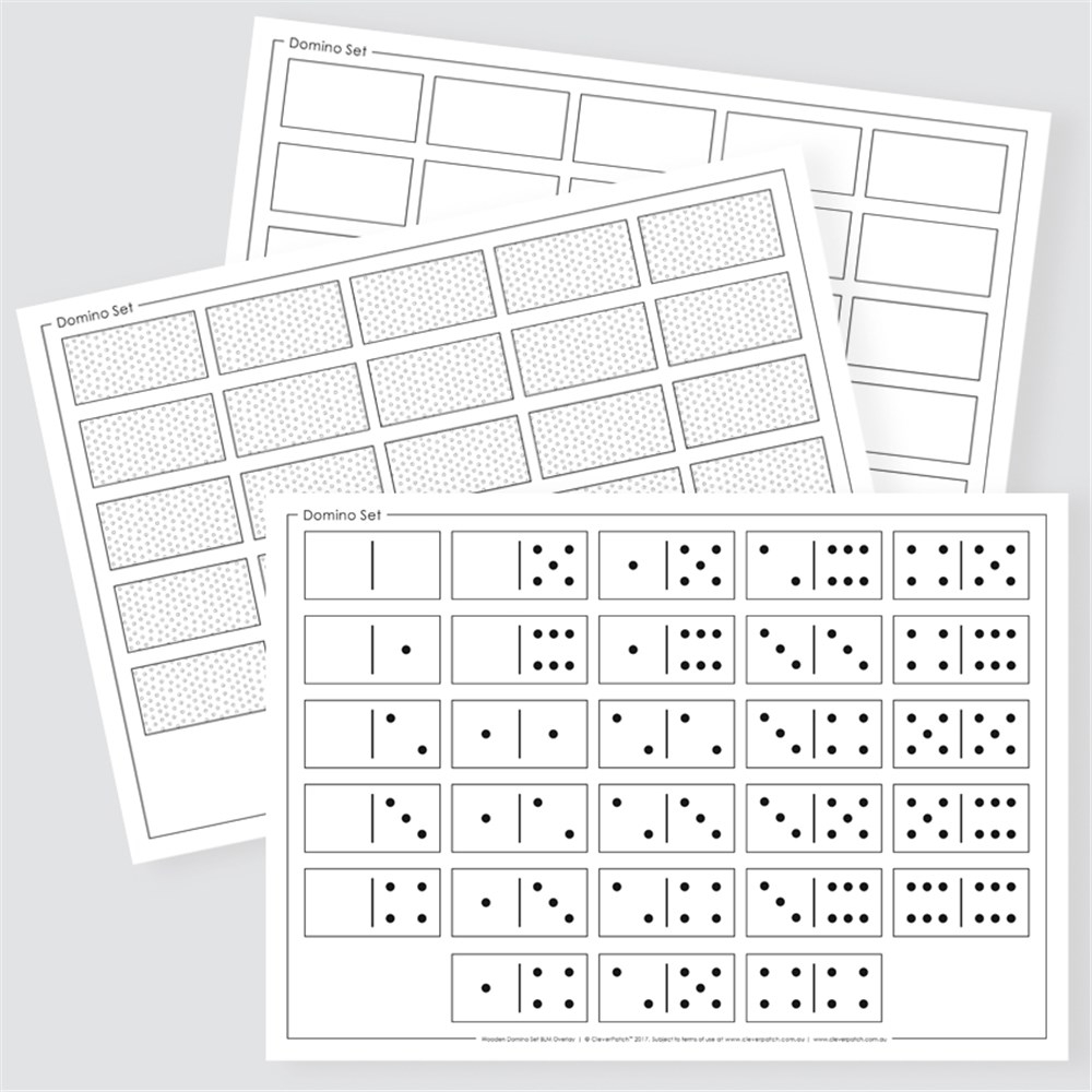 Templates For Wooden Dominoes Set Paper U0026 Card CleverPatch Art U0026 Craft Supplies