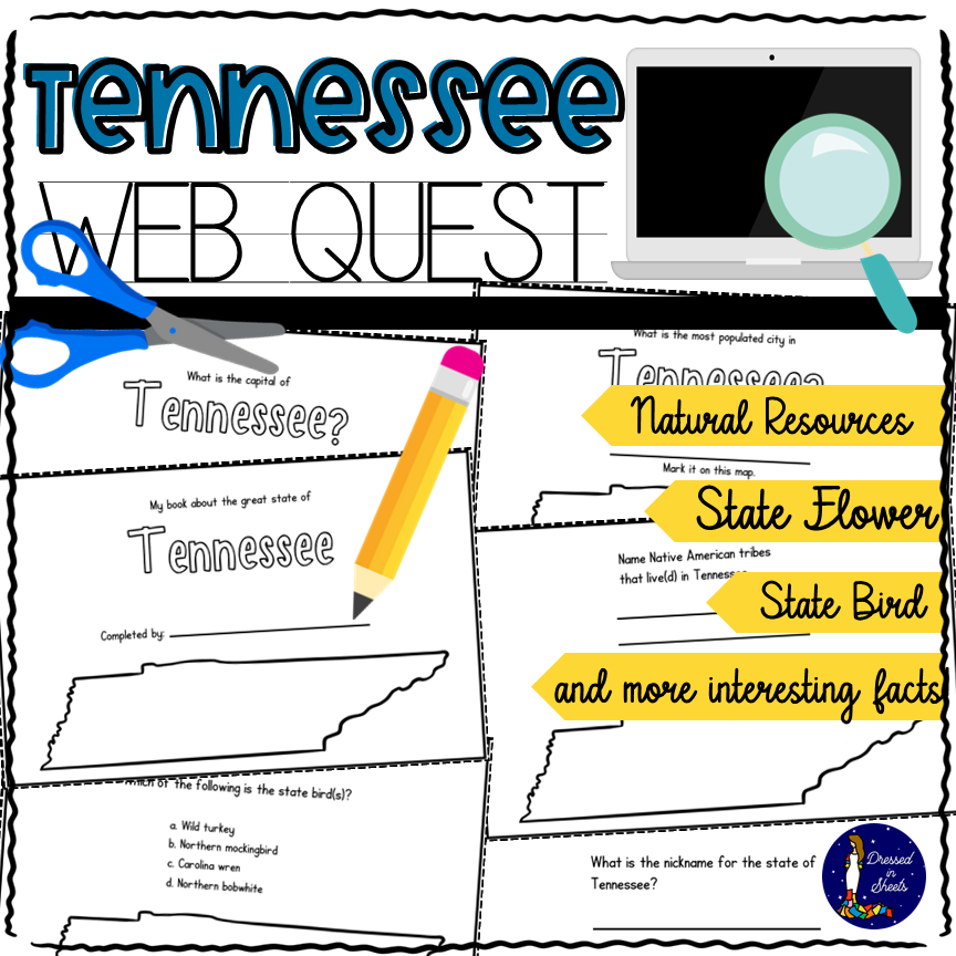 Tennessee WebQuest Printable Book Made By Teachers