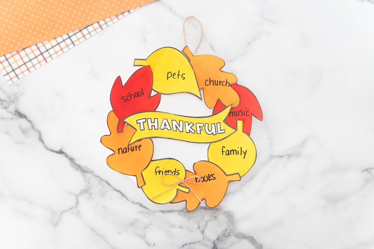 Thankful Wreath Craft Free Printable The Best Ideas For Kids