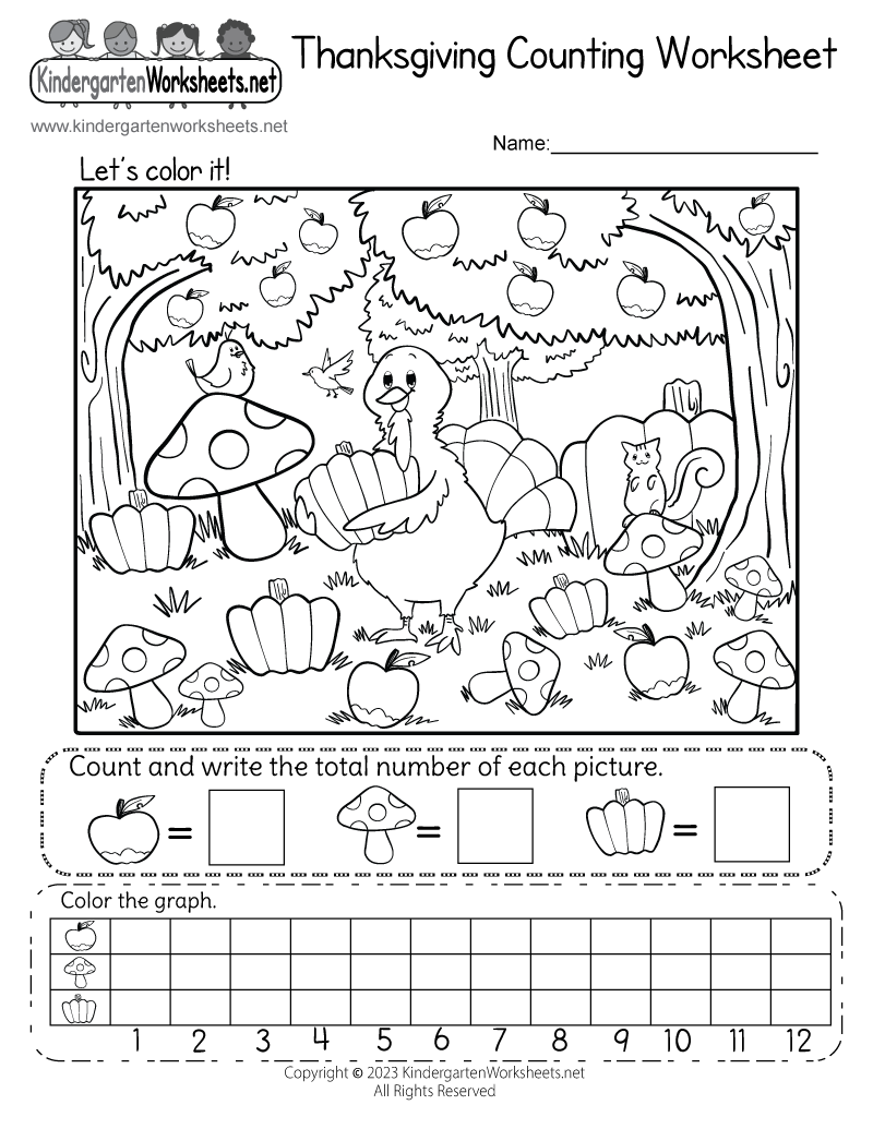 Free Printable Thanksgiving Graphing Worksheets
