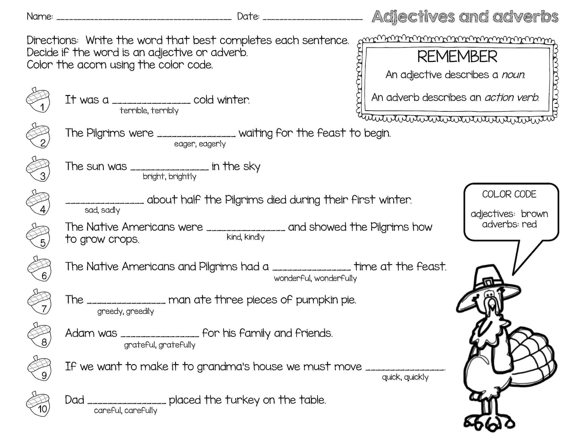 Thanksgiving Reading Comprehension Passages And Activities Worksheets Library