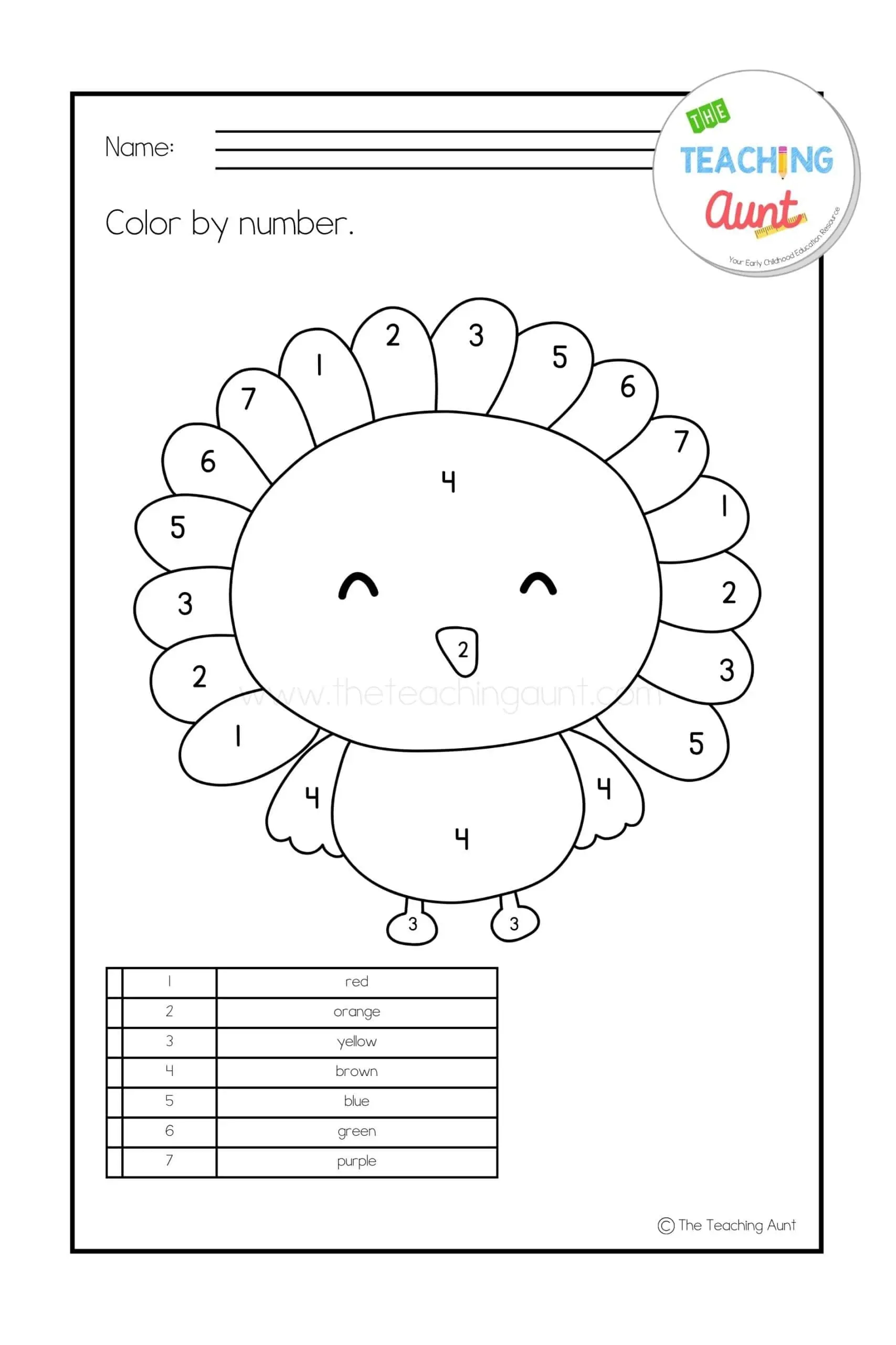 Free Printable Turkey Worksheets Preschool