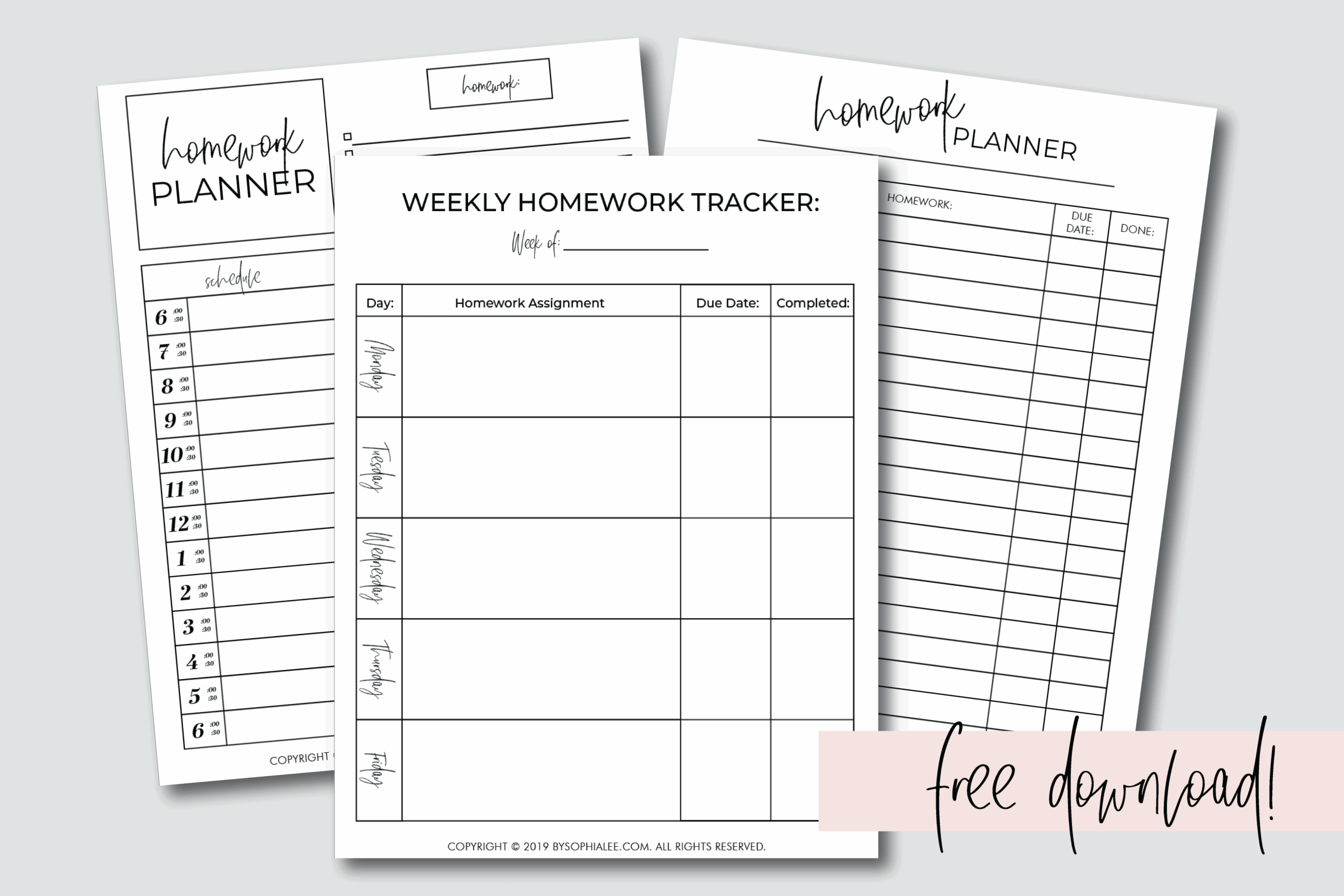 The BEST Homework Planner Every Student Needs FREE PRINTABLE Worksheets Library