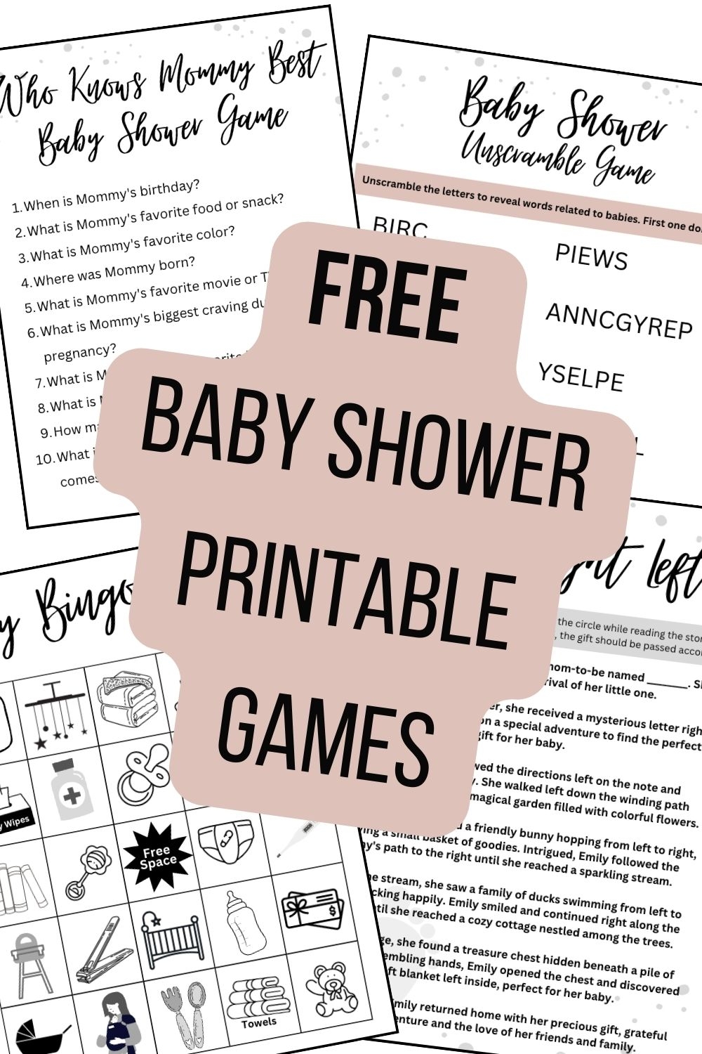 Free Blank Printable Baby Shower Bingo