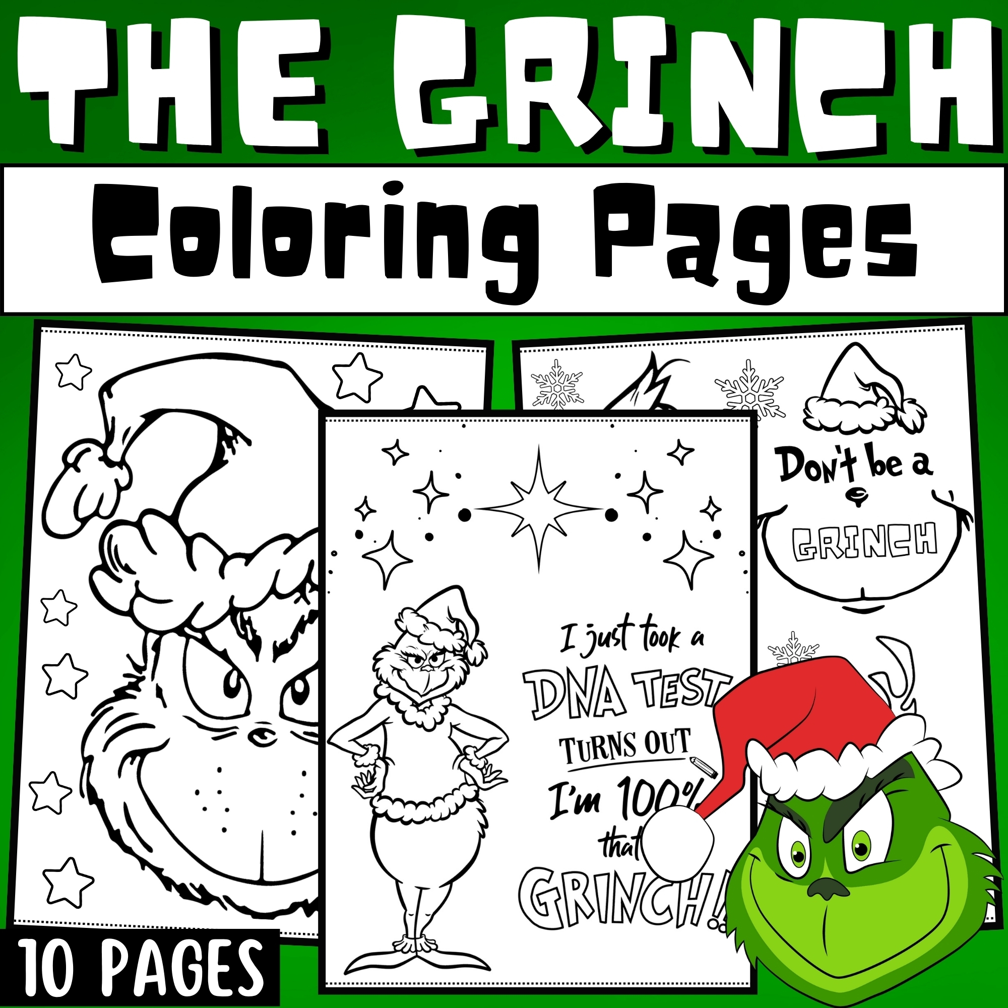 The Grinch Coloring Pages Grinch Day Christmas Coloring Sheets 