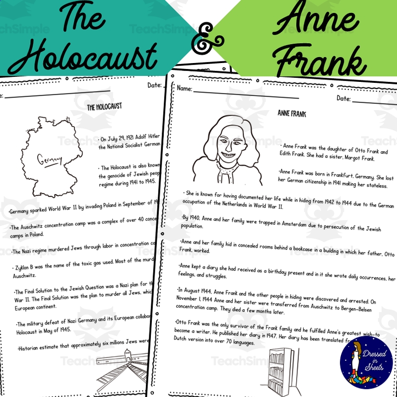 The Holocaust And Anne Frank By Teach Simple