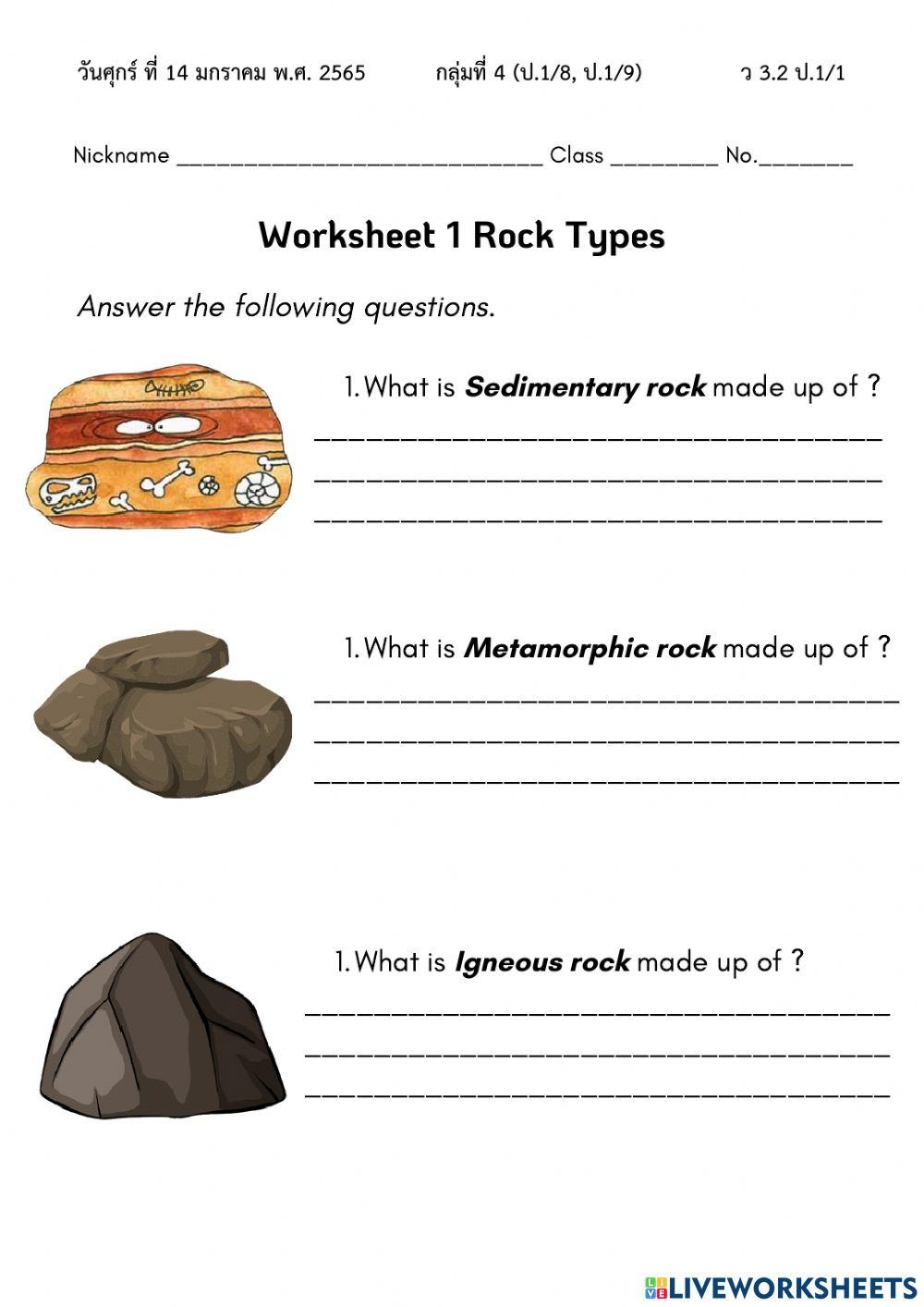 Three Types Of Rock Worksheet Live Worksheets Worksheets Library Three Types Of Rock Worksheet Live Worksheets Worksheets Library