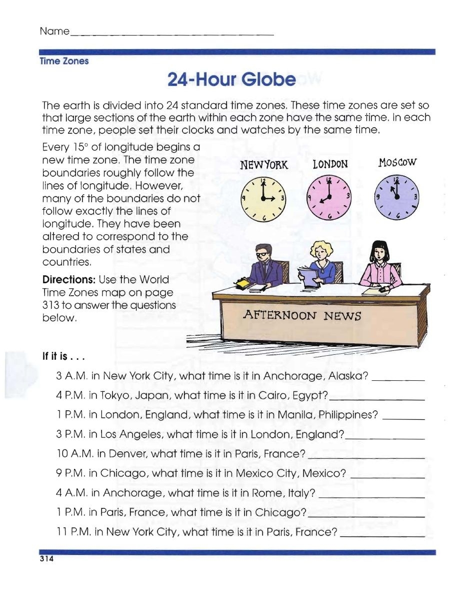 Time Zone Worksheet Printables Engaging Activities For Learning Worksheets Library