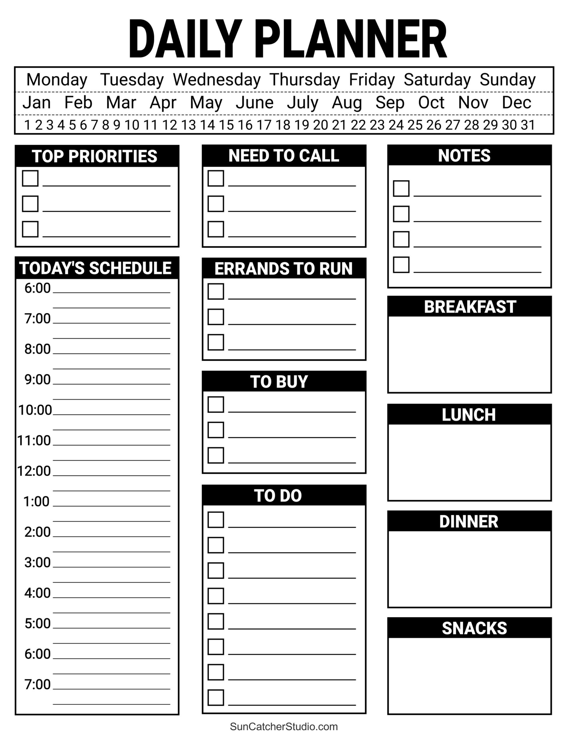 Free Blank Printable Do Lists Pdf