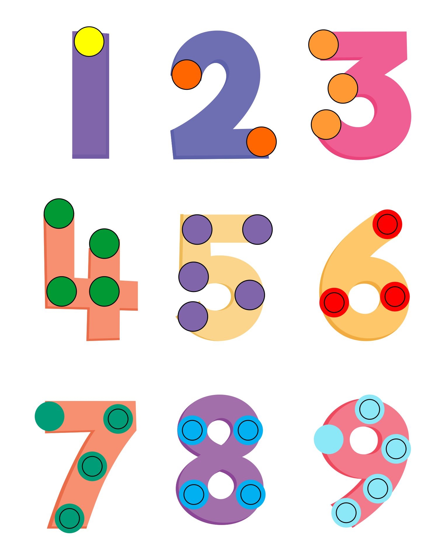 TouchMath Numbers 1 9 10 Free PDF Printables Printablee