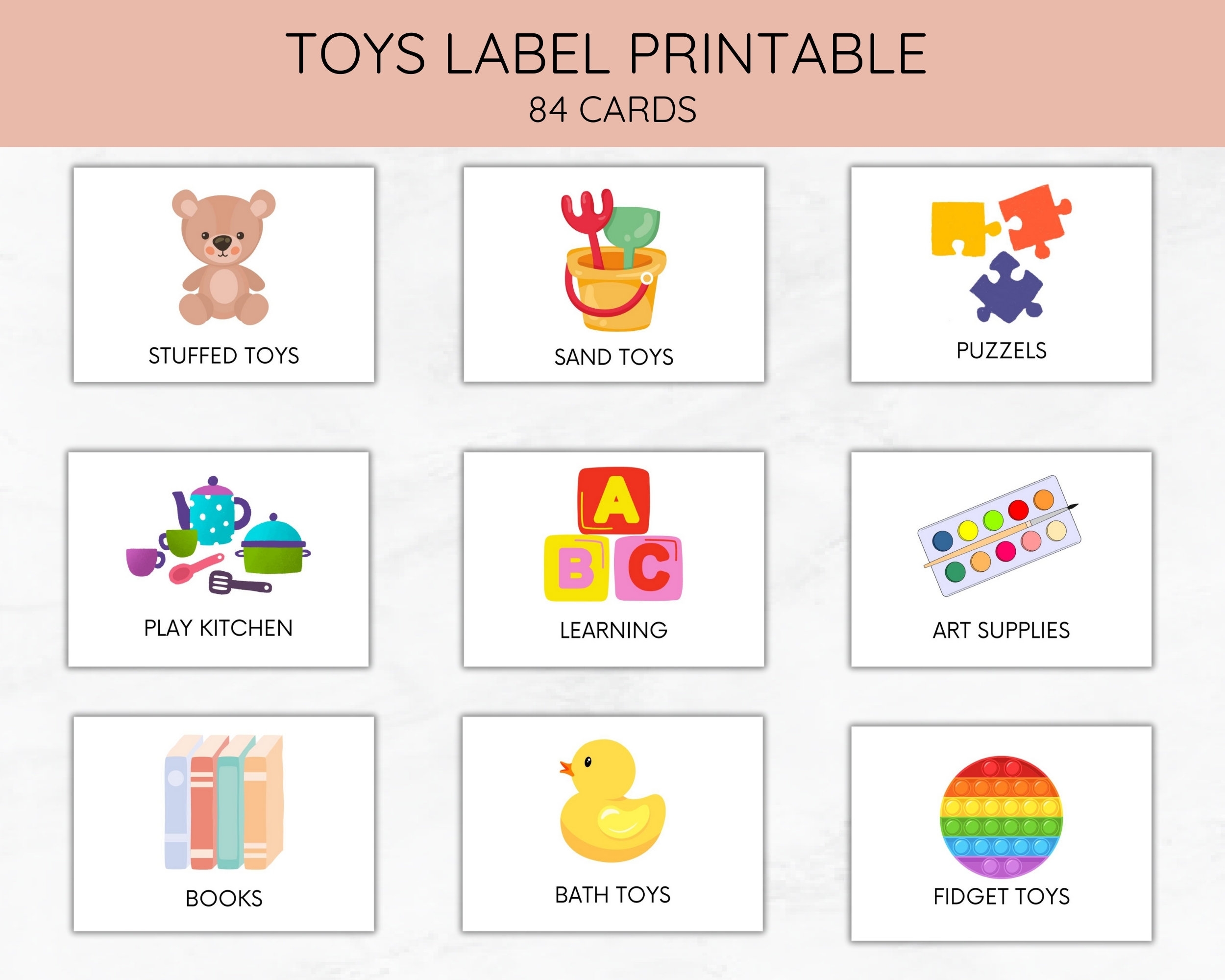 Toy Bin Labels Printable Toy Organization Organization Labels Toy Storage Labels Kids Labels Printable Playroom Organization Etsy
