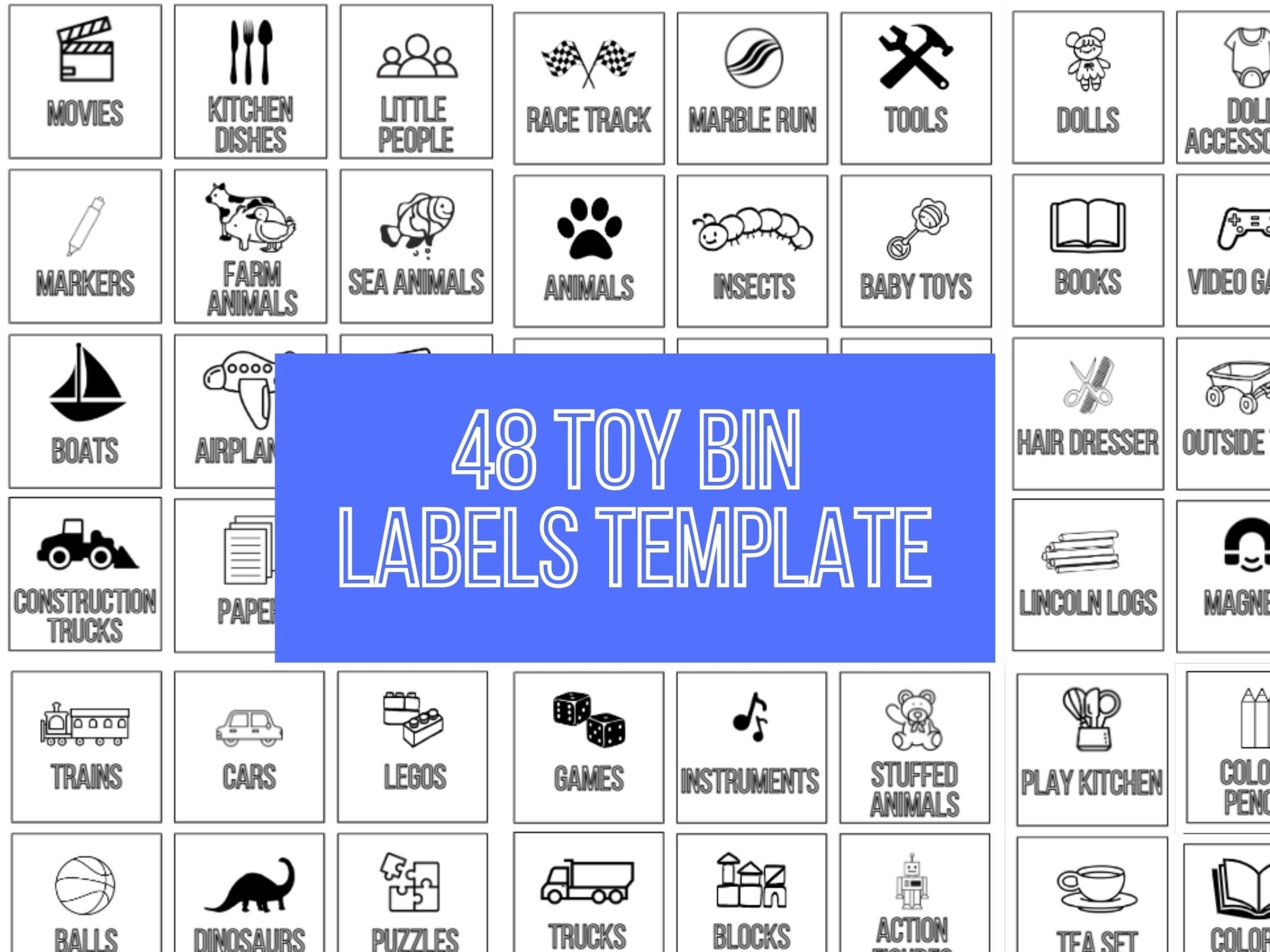 Toy Bin Storage Labels Editable Toy Bin Storage Labels Toy Bin Storage Labels Editable Toy Bin Storage Labels