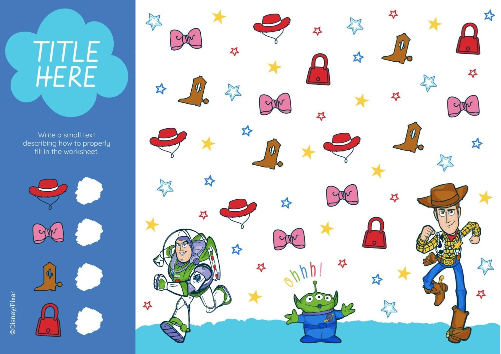 Toy Story Counting Worksheet