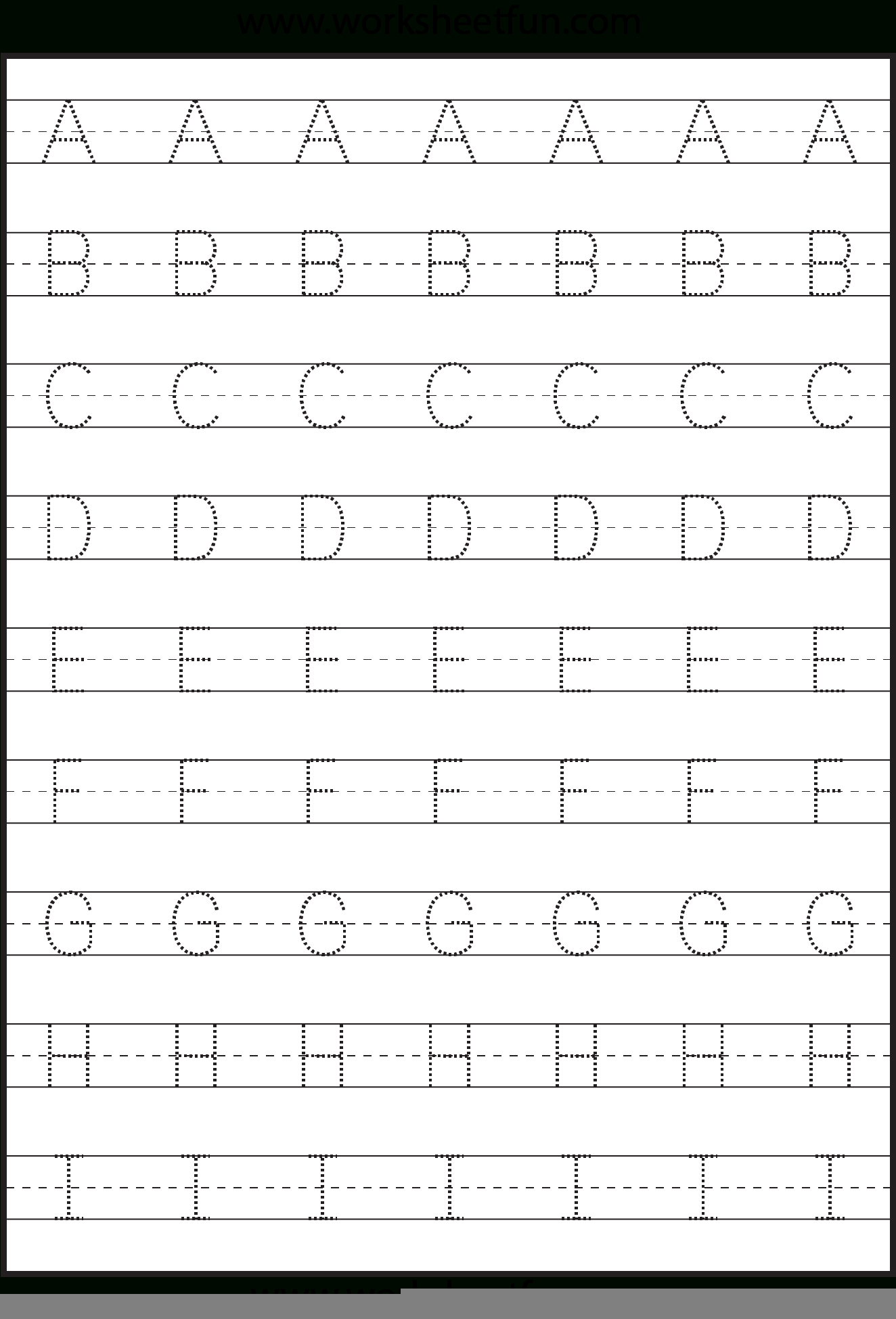 Free Printable Tracing Abc Worksheets